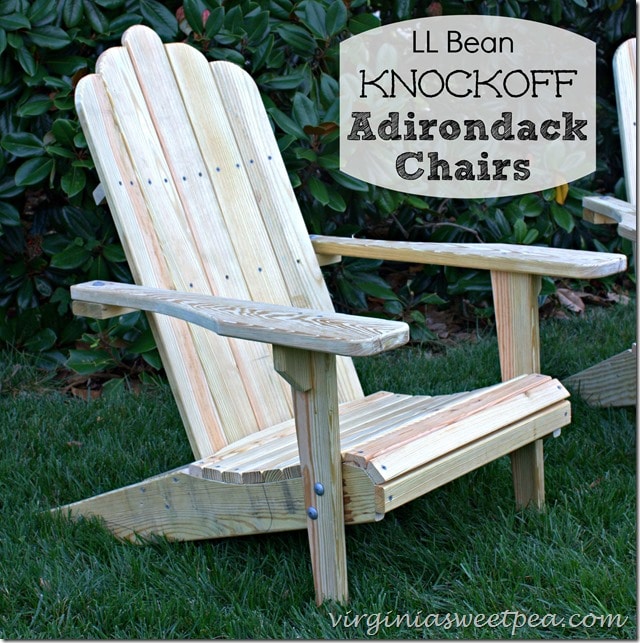 L L Bean Knockoff Adirondack Chairs - Sweet Pea