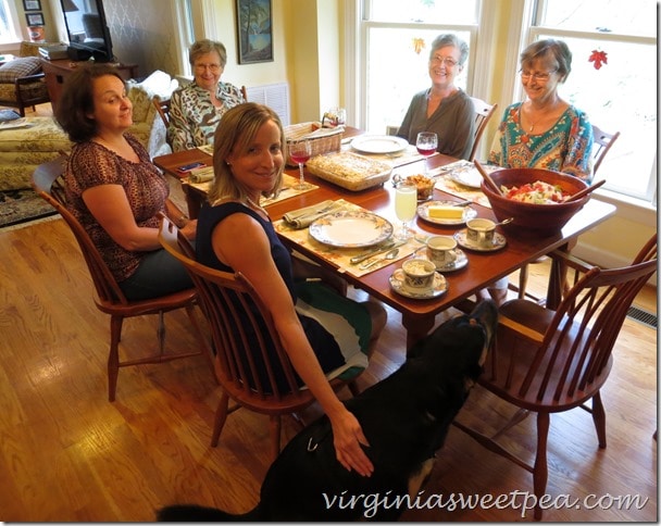 Sherman Skulina enjoys lunch with the girls