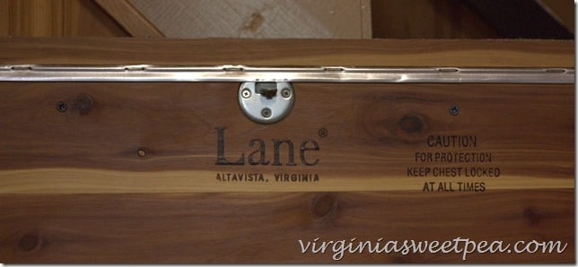 Lane Cedar Chest Markings