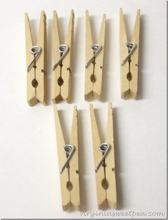 Supplies for Clothespin Snowflake