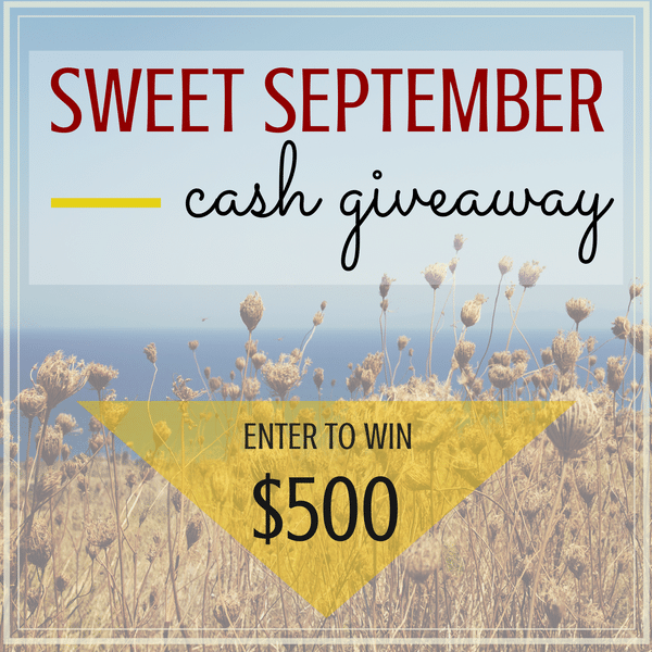 Sweet September$500 Cash Giveaway