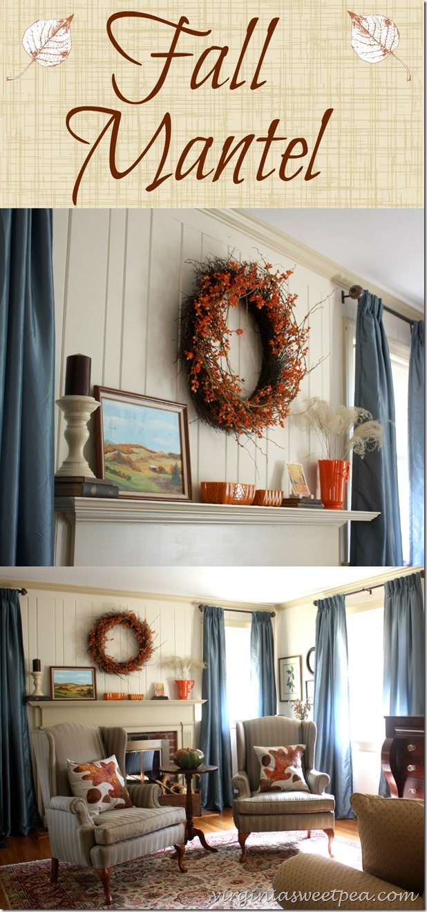 Fall Mantel by virginiasweetpea.com