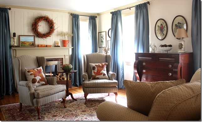 Living Room in Fall by virginiasweetpea.com