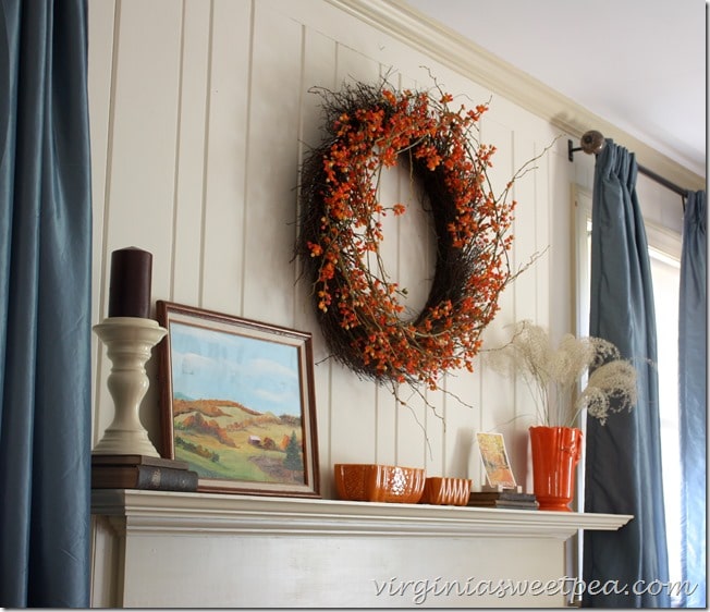 Fall Mantel by virginiasweetpea.com