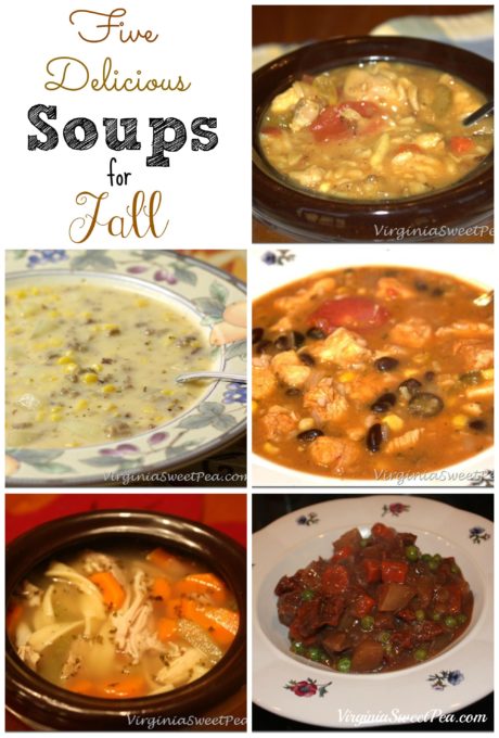 Five Delicious Soups for Fall by virginiasweetpea.com