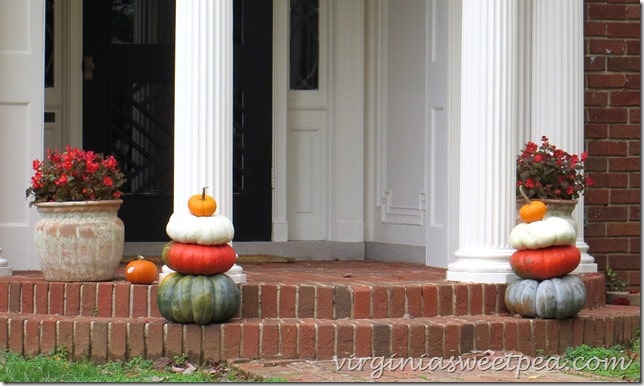 Fall Pumpkins on a Porch