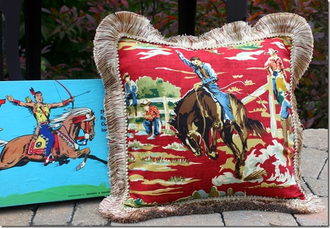 Vintage Cowboy Pillow by virginiasweetpea.com