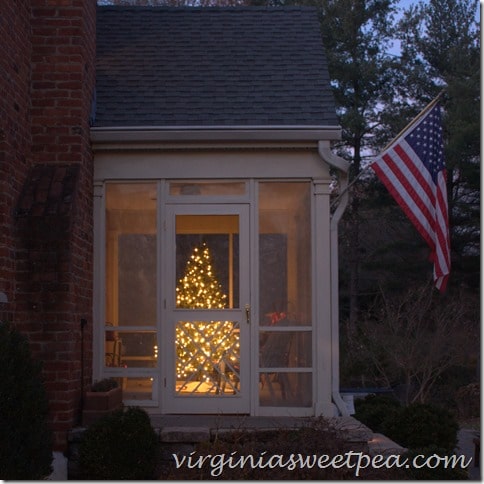 Christmas Tree on Porch