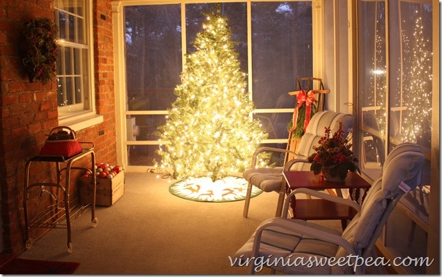 Christmas Tree on Porch