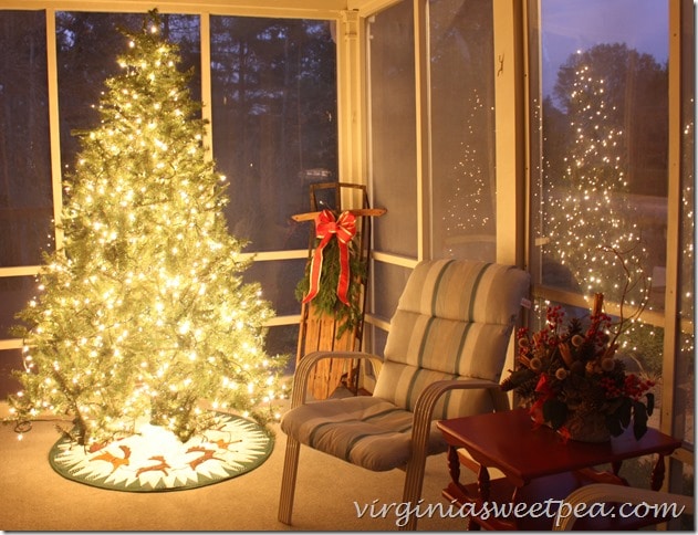 Christmas Tree on Porch