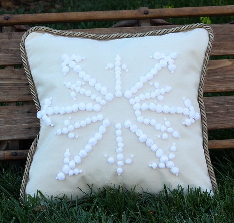 Knockoff Pottery Barn Snowflake Embroidered Pillow