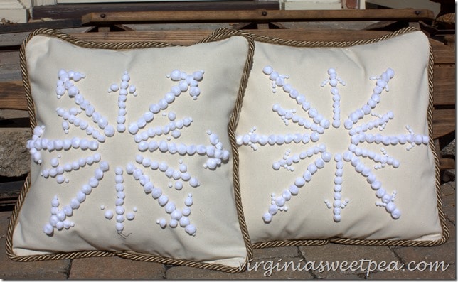 Pottery Barn Knockoff Snowflake Pillows