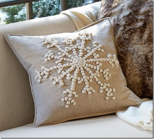 Snowflake Christmas Pillow Printable Post