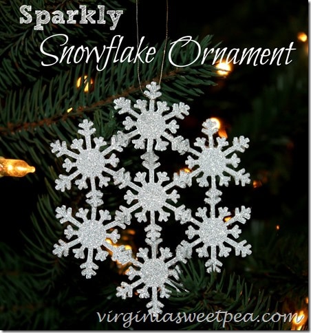 Sparkly Snowflake Ornament by virginiasweetpea.com