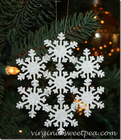 Sparkly Snowflake Ornament by virginiasweetpea.com