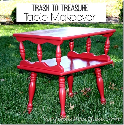 Table Makeover from the Trash by virginiasweetpea.com