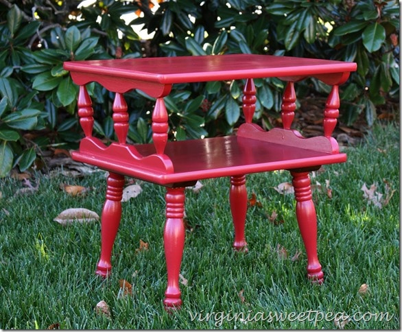 Table Makeover with Red by virginiasweetpea.com