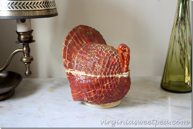 Vintage Turkey Covered Candy Dish