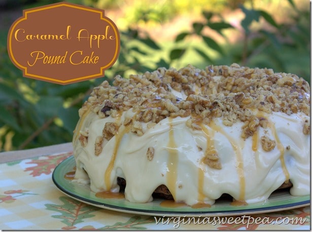 Caramel Apple Pound Cake by virginiasweetpea.com