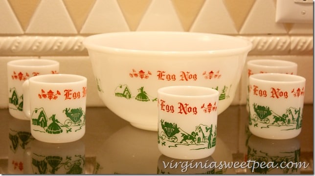 Egg Nog Vintage Christmas Punch Set by virginiasweetpea.com