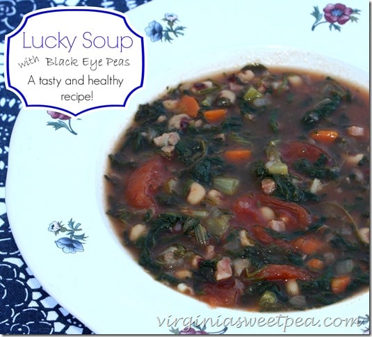 Lucky Soup with Black Eye Peas by virginiasweetpea.com