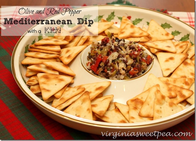 Olive-Red Pepper-Mediterranian Dip-with a Kick by virginiasweetpea.com