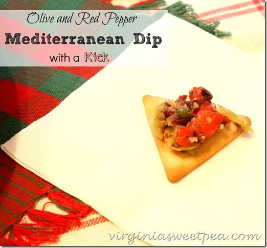 Olive and Red Pepper Mediterranean Dip with a Kick by virginiasweetpea.com