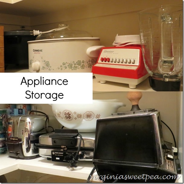 Appliance Storage in the Pantry by www.virginiasweetpea.com