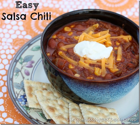 Easy Salsa Chili by virginiasweetpea.com