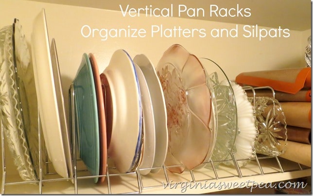 Platter Organization in the Pantry by virginiasweetpea.com