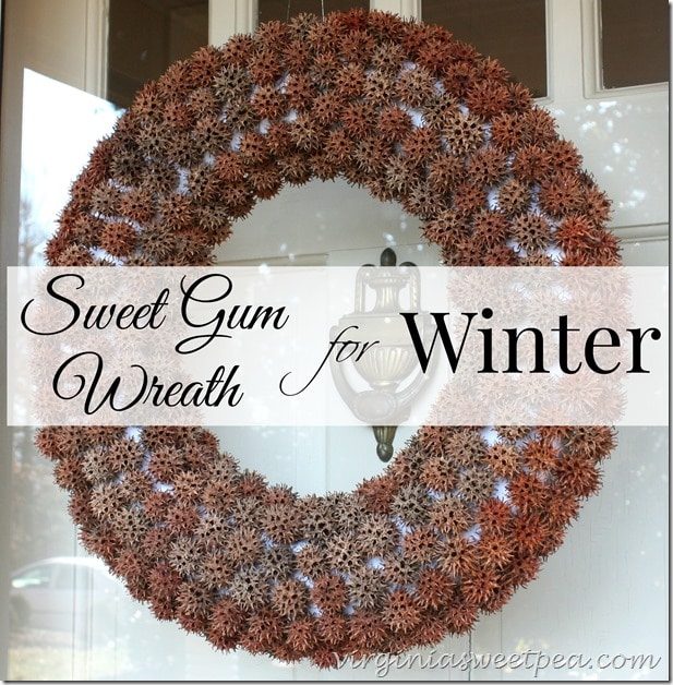 Sweet Gum Wreath for Winter by virginiasweetpea.com