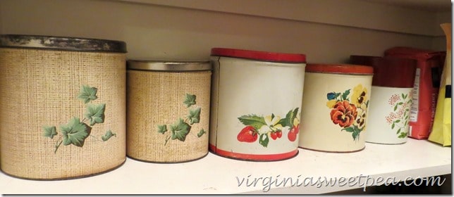 Vintage Canisters in the Pantry