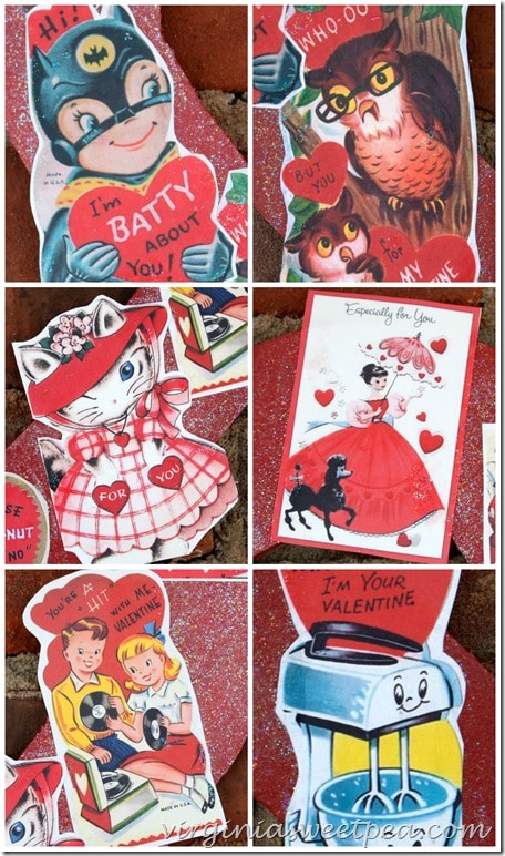 Vintage Valentines for Wreath