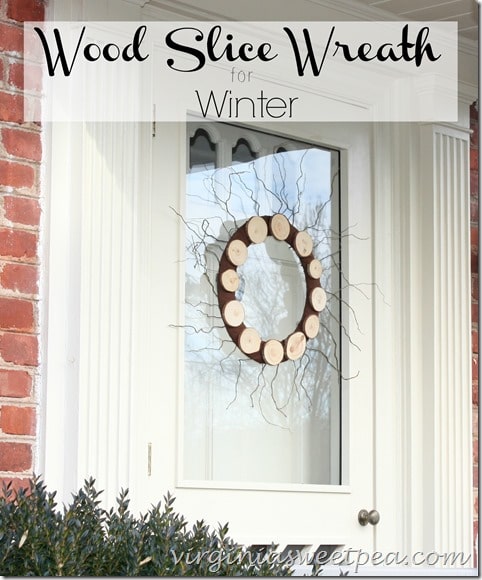 Wood Slice Wreath for Winter by virginiasweetpea.com