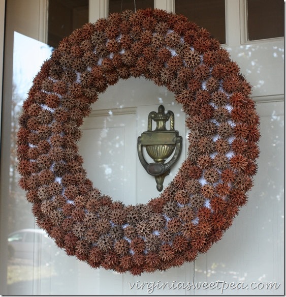 Wreath Made with Sweet Gum Balls