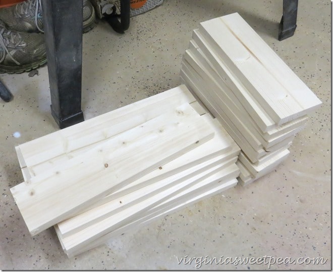 Boards Cut for DIY Wooden Crate