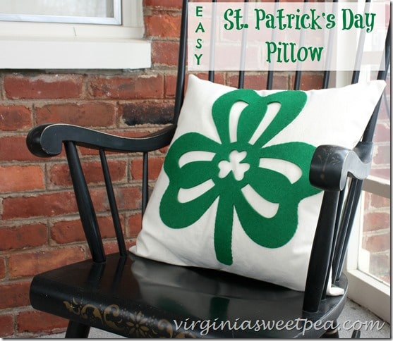 Easy St. Patrick's Day Pillows - Make Your Own Using a Dollar Store Clover