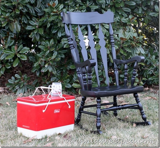 Rocking Chair Makeover with Paint by virginiasweetpea.com