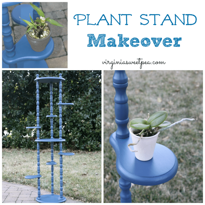 Plant Stand Makeover with Velvet Finishes Paint
