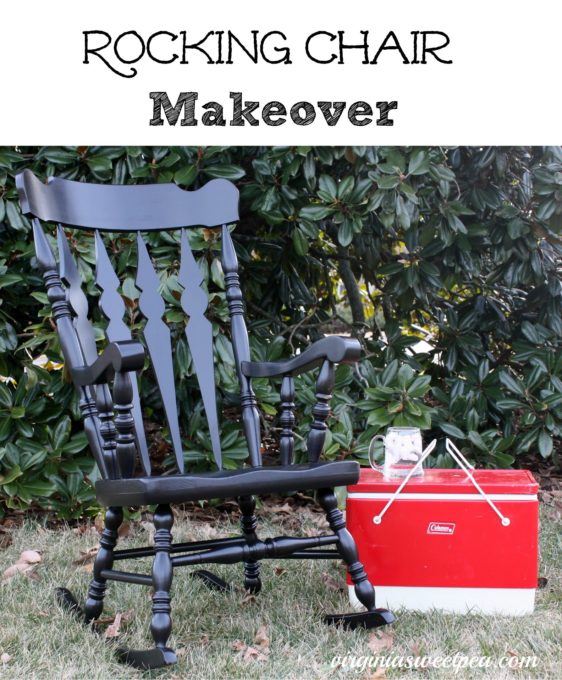 Rocking Chair Makeover with Paint by virginiasweetpea.com