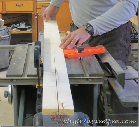 Using the Table Saw to Make the Top Piece for the DIY Wooden Box