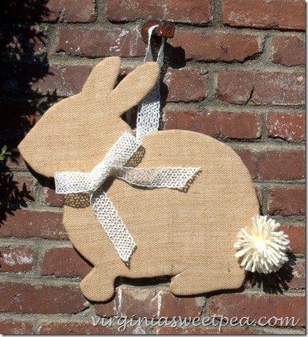 Burlap Rabbit Door Hanger