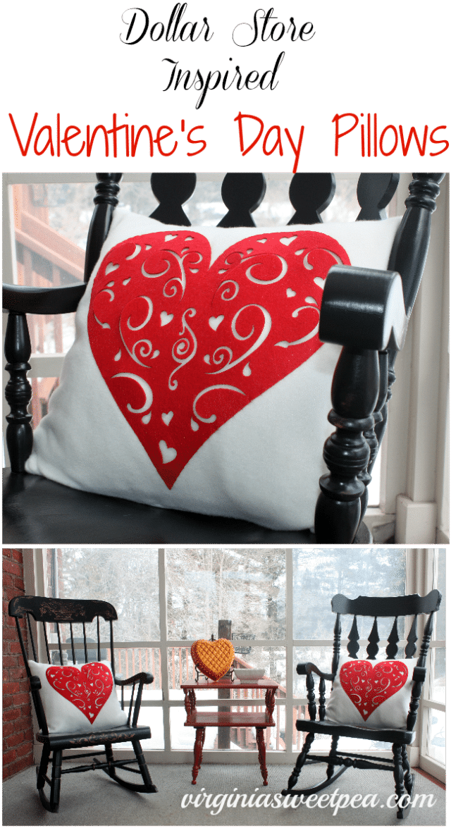 Dollar Store Inspired Valentine’s Day Pillows Sweet Pea