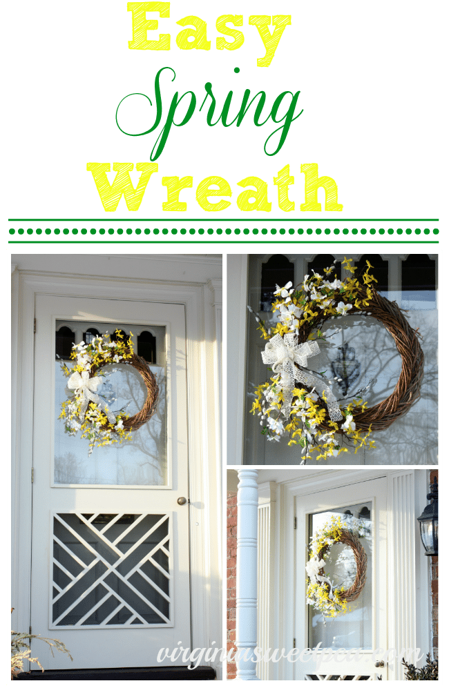 Easy Spring Wreath by virginiasweetpea.com