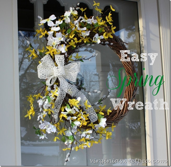 How to Make an Easy Spring Wreath by virginiasweetpea.com