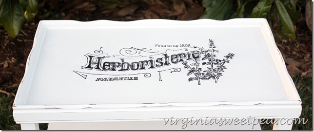 Table Makeover with French Typography from The Graphics Fairy