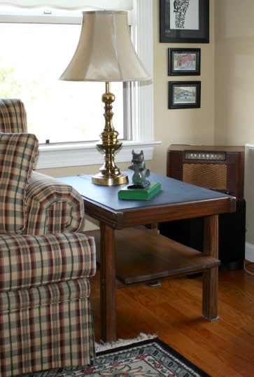 Late 1960's End Table with Slate Top