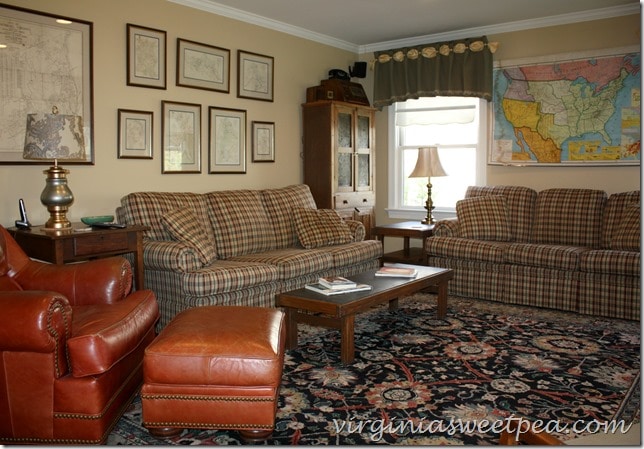 Family Room Update with 1960's Furniture Mixed with Antiques