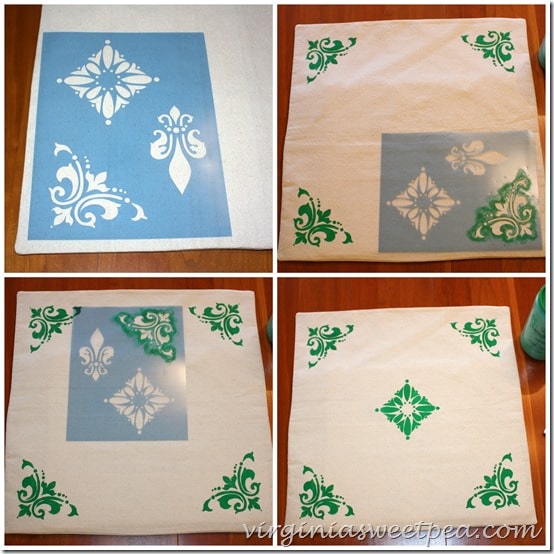 How to Stencil a Pillow Cover