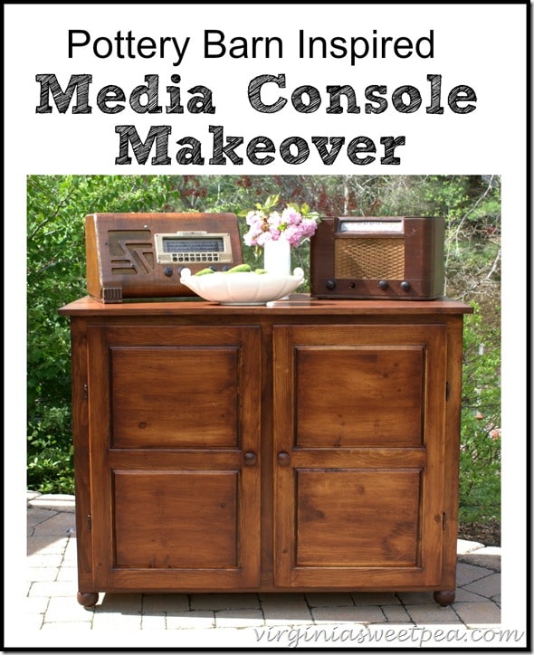 Pottery Barn Media Console Makeover - Inspired by Bowry Reclaimed Wood Media Console